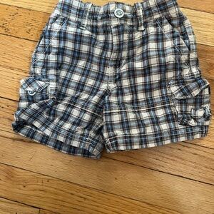 Plaid Kids Cargo Shorts